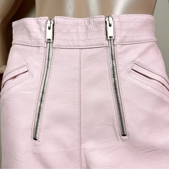 STELLA MCCARTNEY REVOLVE PINK FAUX LEATHER SHORTS - Picture 3 of 16